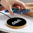 10W Wireless Bamboo Charging Pad | https://www.bestnamebadges.com