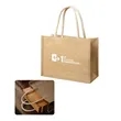 Natural Two Tone Jute Tote Bag | https://www.bestnamebadges.com