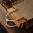 Natural Two Tone Jute Tote Bag | https://www.bestnamebadges.com