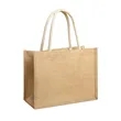 Natural Two Tone Jute Tote Bag | https://www.bestnamebadges.com