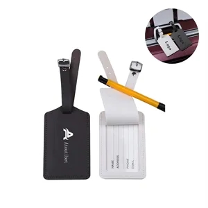 PU embroidery luggage tag