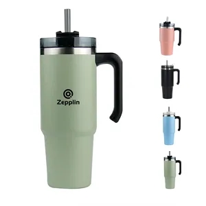 30oz Insulated Coffee Tumbler Mug with Handle