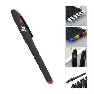 0.5mm Black Rubber Coated Gel Pen