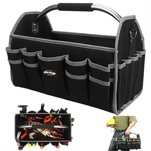 Open Top Tool Tote Bag Organizer with Handle Carrier | https://www.bestnamebadges.com