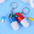 Custom Portable Mini Capsule Shape Keychain Pill Box | https://www.bestnamebadges.com