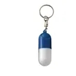 Custom Portable Mini Capsule Shape Keychain Pill Box | https://www.bestnamebadges.com