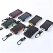 10,000-mAh Solar Power Bank W/ Flashlight compass Carabiner | https://www.bestnamebadges.com