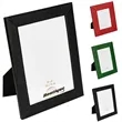 Leather Picture Photo Frame Leather Border Fabric Easel | https://www.bestnamebadges.com