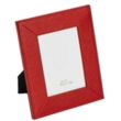 Leather Picture Photo Frame Leather Border Fabric Easel | https://www.bestnamebadges.com