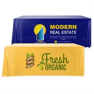 6' Custom Plastic Disposable Table Cover - Full Color | https://www.bestnamebadges.com