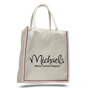 Fancy Shopper Bag with Colored Stripe 6 OZ
