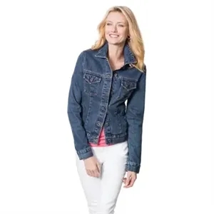 Port Authority Ladies Denim Jacket | https://www.bestnamebadges.com