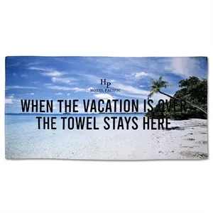 Dye Sublimated Standard Beach Towel | https://www.bestnamebadges.com