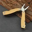 Personalized Multi-Function Pocket Pliers with Wooden Handle | https://www.bestnamebadges.com