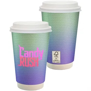 16 oz. Full Color Paper Cup with Lid | https://www.bestnamebadges.com