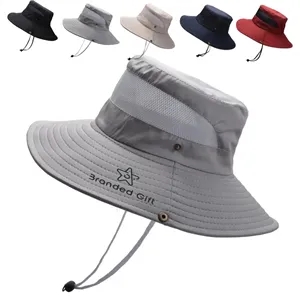 Unisex Breathable Wide Brim Bucket UPF50+ Sun Fishing Hat