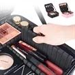 Multi-Layer Travel Cosmetic Bag with Mirror | https://www.bestnamebadges.com