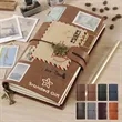 A6 Leather Notebook with Insert PVC Storage Pouch | https://www.bestnamebadges.com