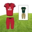 Custom Dye Sublimated Football Uniform Jersey | https://www.bestnamebadges.com