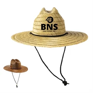 Straw Men's and Women's Sun Hat Adjustable Lifeguard Hat
