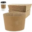 Thick and Non-Slip Kraft Paper Coffee Sleeves for Cups | https://www.bestnamebadges.com