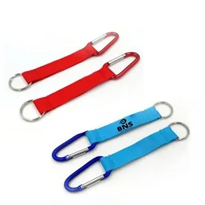 Carabiner Keychain with Polyester Strap