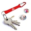 Carabiner Keychain with Polyester Strap | https://www.bestnamebadges.com
