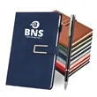 A5 leather Journal Diary Business Notebook Pen Gift Set | https://www.bestnamebadges.com