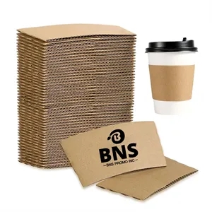 Corrugated Kraft Paper Handheld Coffee Cup Sleeve