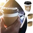 Corrugated Kraft Paper Handheld Coffee Cup Sleeve | https://www.bestnamebadges.com