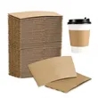 Corrugated Kraft Paper Handheld Coffee Cup Sleeve | https://www.bestnamebadges.com