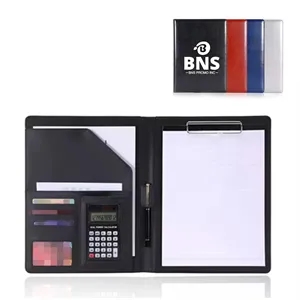 A4 Size  Leather Office Conference Notepad Clipboard Folder
