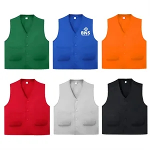 Neutral Promotional Vest with Zip-up for Volunteer Activitie