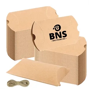 Kraft Party Favour Boxes Pillow Shaped Candy Boxes