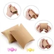 Kraft Party Favour Boxes Pillow Shaped Candy Boxes | https://www.bestnamebadges.com