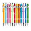 Rubberized Soft Touch Ballpoint Pen with Stylus Tip | https://www.bestnamebadges.com
