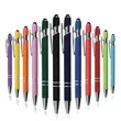 Rubberized Soft Touch Ballpoint Pen with Stylus Tip | https://www.bestnamebadges.com
