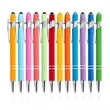 Rubberized Soft Touch Ballpoint Pen with Stylus Tip | https://www.bestnamebadges.com