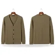 Men's V-Neck Button Cardigan Sweater  Button up Cardigan | https://www.bestnamebadges.com