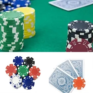 6 stripe poker chips with digital printing on both sides