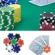 6 stripe poker chips with digital printing on both sides | https://www.bestnamebadges.com