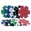 6 stripe poker chips with digital printing on both sides | https://www.bestnamebadges.com