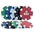 6 stripe poker chips with digital printing on both sides | https://www.bestnamebadges.com