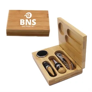 Personalised 4 Piece Wine Tools kit Accessories Gift Set