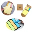 Recycled Kraft Paper Case Sticky Note Set | https://www.bestnamebadges.com