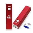 Portable Power Bank 2200mAh Square Tube Metal Battery Pack | https://www.bestnamebadges.com