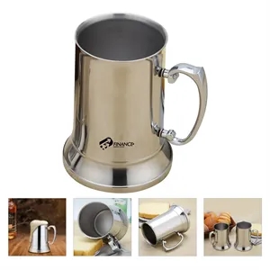 Stock 15oz Double Wall stainless steel Beer mug With Handle