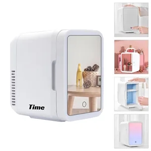 Portable Mirror And LED Design Beauty Skincare Mini Fridge