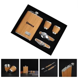 Portable Stainless Steel Flask Knife And Fork Gift Box