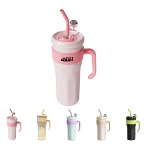 42oz Reusable Stainless Steel Straw Handle Tumbler